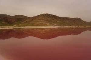 Maharloo pink salt lake, Shiraz
