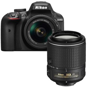 Nikon D3400 zwart + AF-P 18-55mm VR + 55-200mm VR II