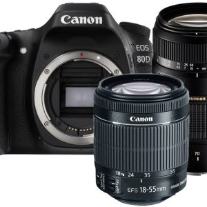 Canon EOS 80D + 18-55mm iS STM + Tamron 70-300mm Di LD Macro