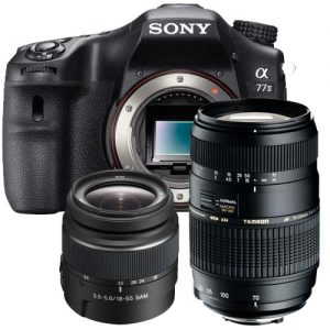 Sony A77 mark II + 18-55mm SAM II + Tamron 70-300mm Di LD Macro