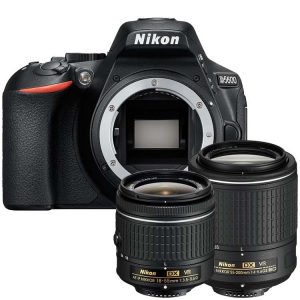 Nikon D5600 zwart + AF-P 18-55mm VR + 55-200mm VR II