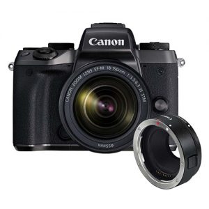 Canon EOS M5 + 18-150mm IS STM zwart + EF-EOS M mount adapter