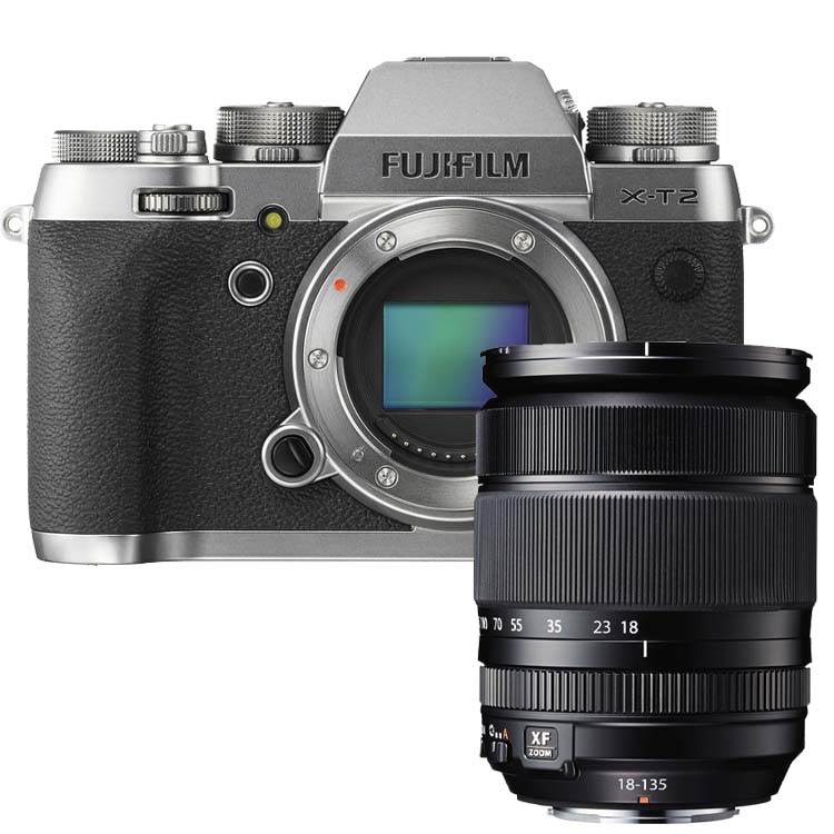 Fujifilm X-T2 graphite zilver + 18-135mm R OIS WR Fujifilm X-T2 graphite zilver + 18-135mm R OIS WR