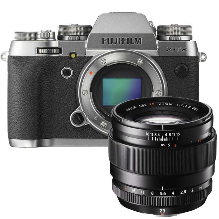 Fujifilm X-T2 graphite zilver + 23mm F/1.4 R Fujifilm X-T2 graphite zilver + 23mm F/1.4 R