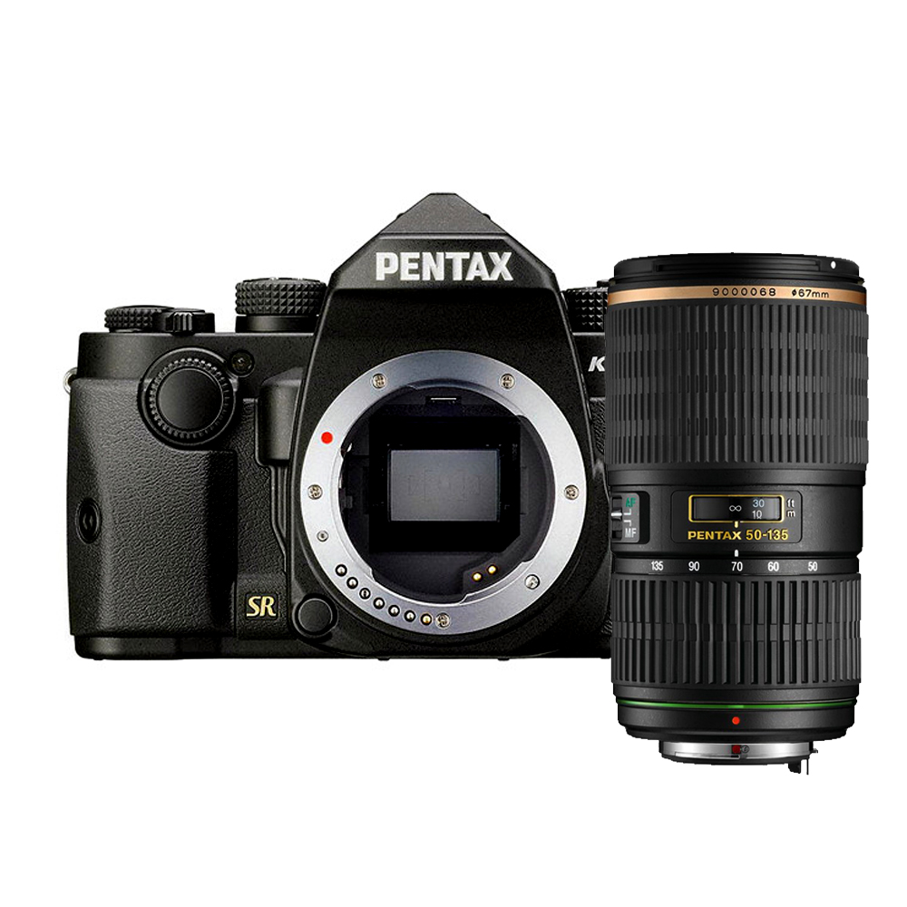 Pentax KP zwart + SMC DA 50-135mm F/2.8 ED IF Pentax KP zwart + SMC DA 50-135mm F/2.8 ED IF