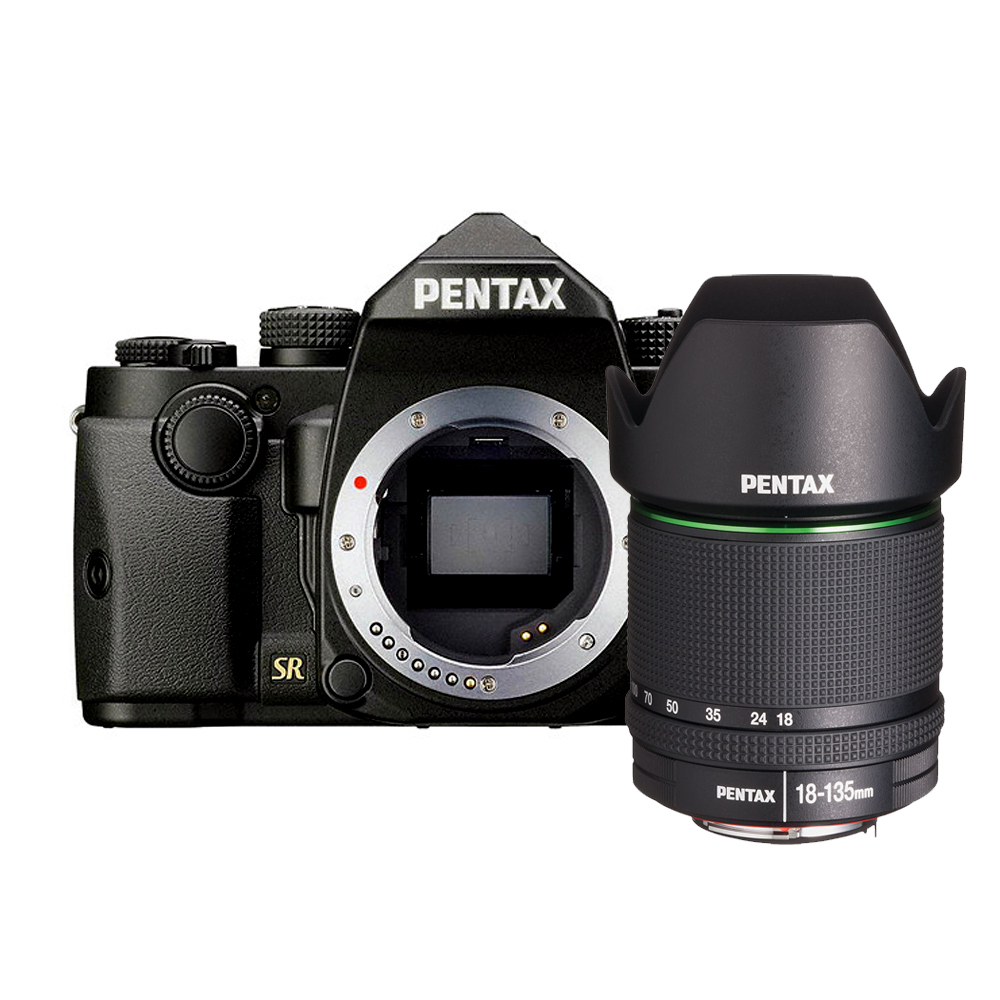 Pentax KP zwart + 18-135mm F/3.5-5.6 ED AL DC WR Pentax KP zwart + 18-135mm F/3.5-5.6 ED AL DC WR
