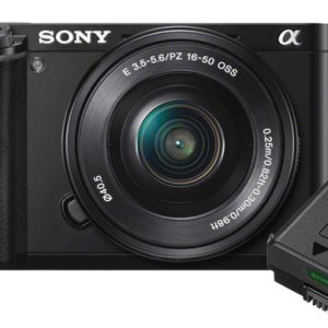 Sony A6000 zwart + 16-50mm Powerzoom + Accu