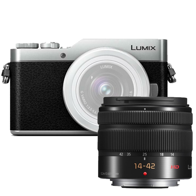 Panasonic LUMIX DMC-GX800 zwart/zilver + 14-42mm HD II Panasonic LUMIX DMC-GX800 zwart/zilver + 14-42mm HD II