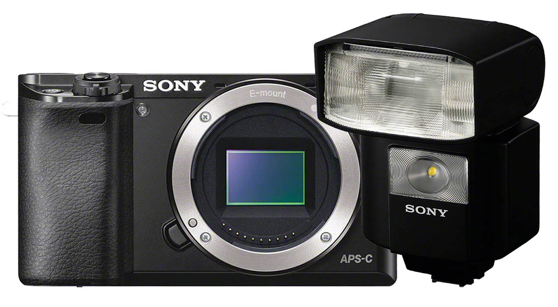 Sony A6000 zwart + HVL-F45RM Flitser Sony A6000 zwart + HVL-F45RM Flitser