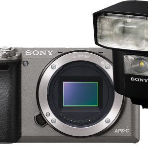 Sony A6000 grafietgrijs + HVL-F45RM Flitser