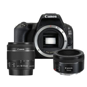Canon EOS 200D zwart + 18-55mm is STM + 50mm F/1.8 STM