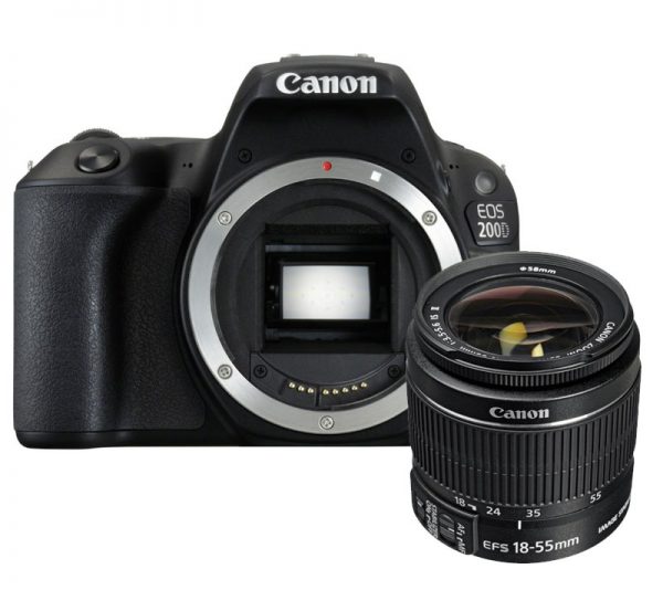 Canon EOS 200D zwart + 18-55mm iS II