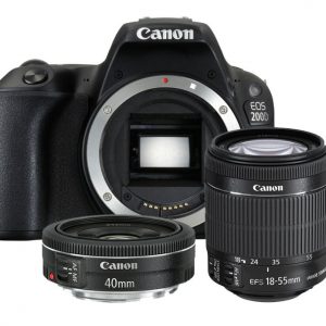 Canon EOS 200D zwart + 18-55mm iS STM + 40mm F/2.8 STM