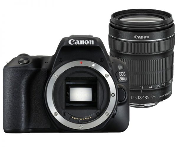 Canon EOS 200D zwart + 18-135mm iS STM