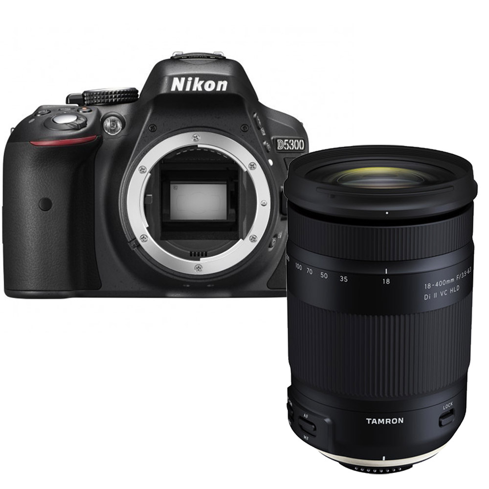 Nikon D5300 zwart + Tamron 18-400mm Di II VC HLD Nikon D5300 zwart + Tamron 18-400mm Di II VC HLD