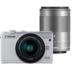 Canon EOS M100 wit + 15-45mm IS STM + 55-200mm IS STM