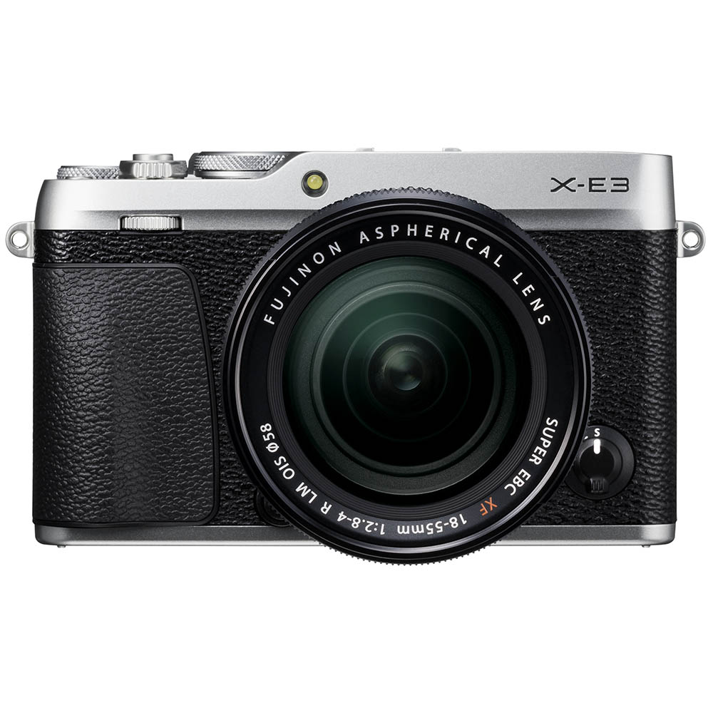 Fujifilm X-E3 zilver + XF 18-55mm F/2.8-4.0 R LM OIS zwart Fujifilm X-E3 zilver + XF 18-55mm F/2.8-4.0 R LM OIS zwart