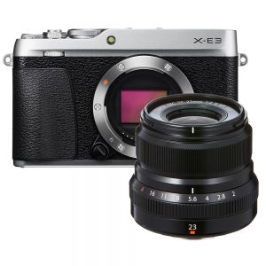 Fujifilm X-E3 zilver + XF 23mm F/2.0 zwart