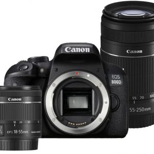 Canon EOS 800D + 18-55mm iS STM COMPACT + 55-250mm iS STM