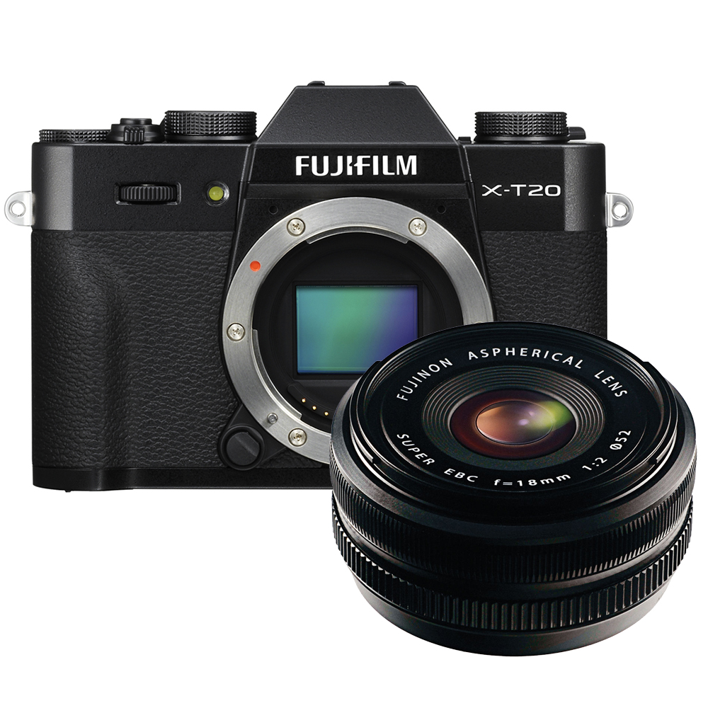 Fujifilm X-T20 zwart + 18mm F/2.0 R Fujifilm X-T20 zwart + 18mm F/2.0 R