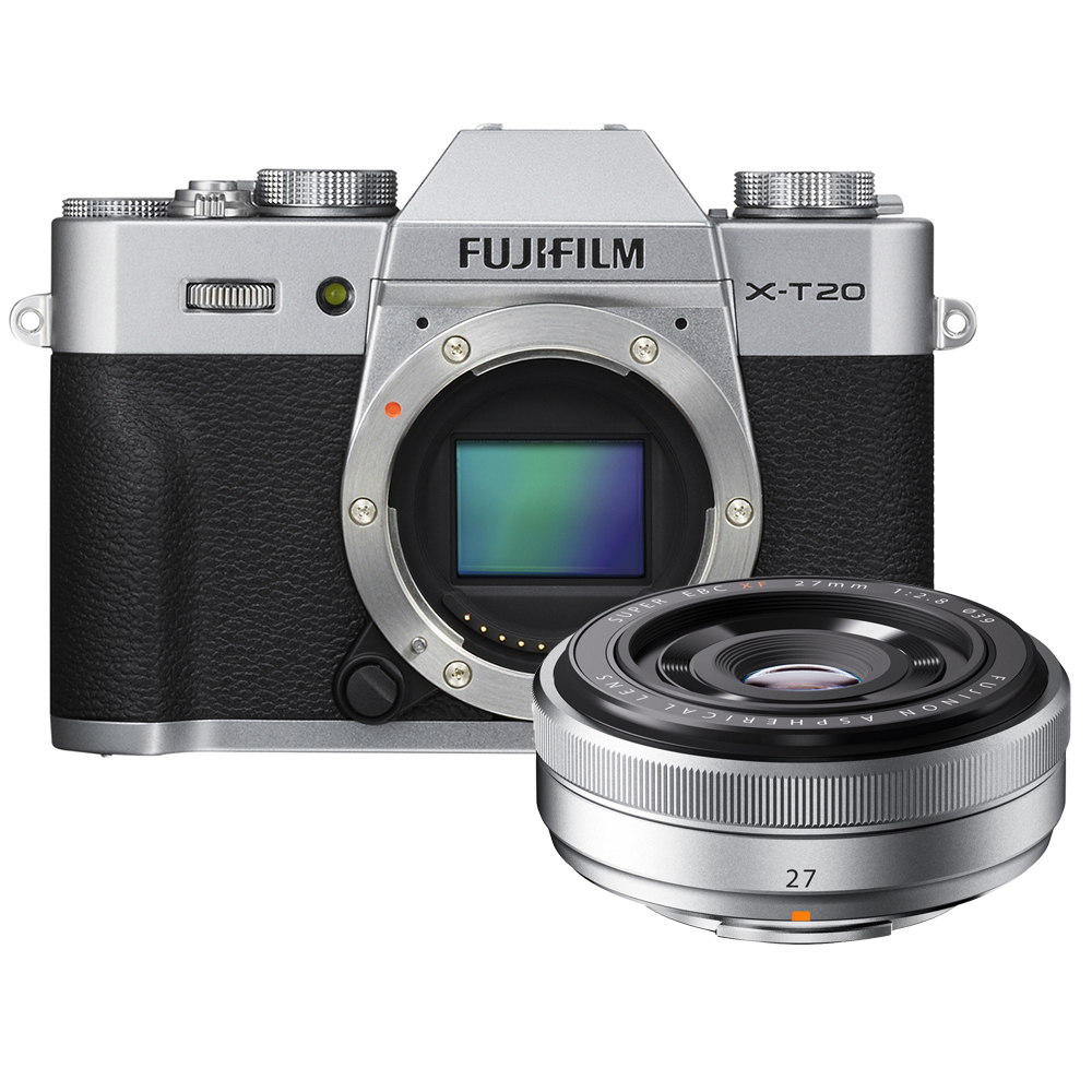 Fujifilm X-T20 zilver + 27mm F/2.8 zilver Fujifilm X-T20 zilver + 27mm F/2.8 zilver