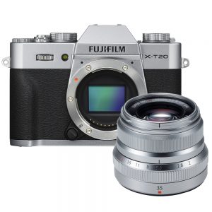 Fujifilm X-T20 zilver + 35mm F/2.0 R WR zilver