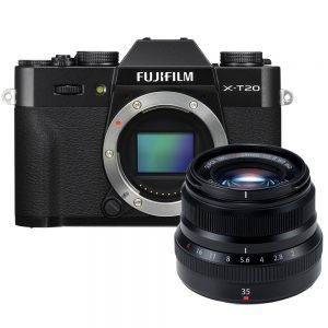 Fujifilm X-T20 zwart + 35mm F/2.0 R WR zwart