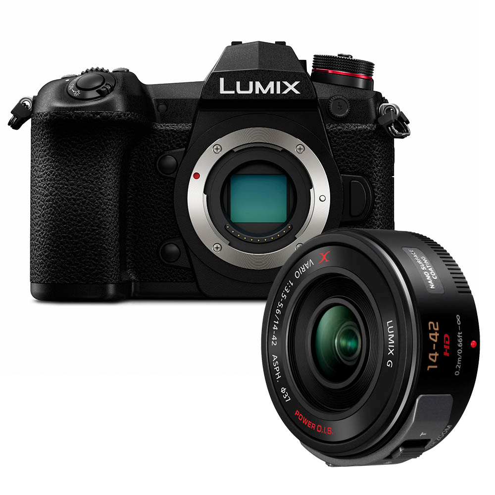 Panasonic Lumix DC-G9 zwart + 14-42mm powerzoom ASPH Panasonic Lumix DC-G9 zwart + 14-42mm powerzoom ASPH