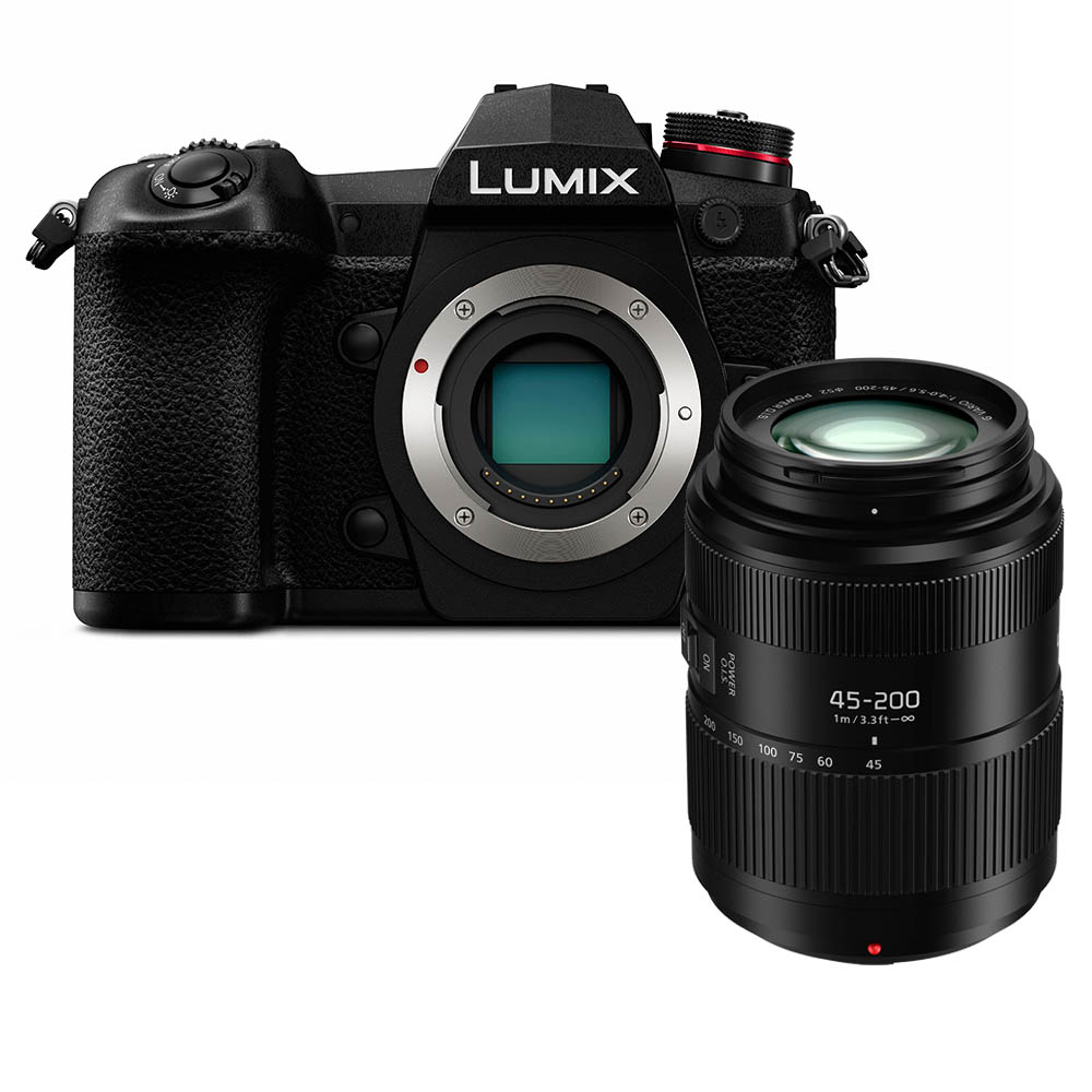 Panasonic Lumix DC-G9 zwart + 45-200mm Panasonic Lumix DC-G9 zwart + 45-200mm