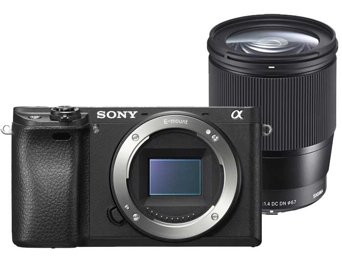 Sony A6500 zwart + Sigma 16mm F/1.4 DC DN Contemporary Sony A6500 zwart + Sigma 16mm F/1.4 DC DN Contemporary