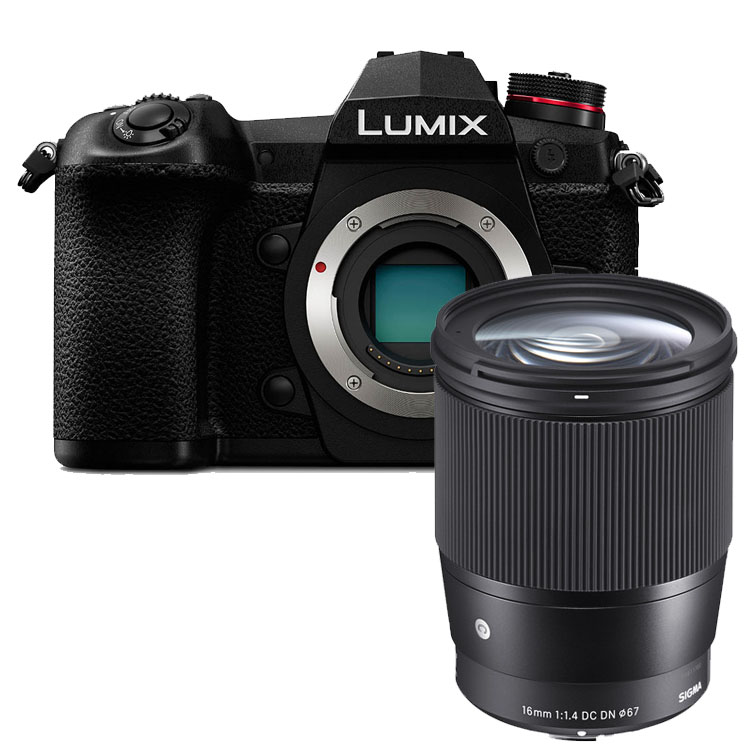 Panasonic Lumix DC-G9 zwart + Sigma 16mm F/1.4 DC DN Contemporary Panasonic Lumix DC-G9 zwart + Sigma 16mm F/1.4 DC DN Contemporary