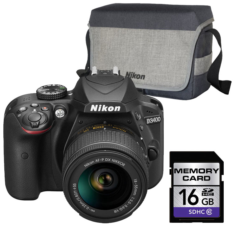 Nikon D3400 + AF-P 18-55mm VR Starterkit Nikon D3400 + AF-P 18-55mm VR Starterkit