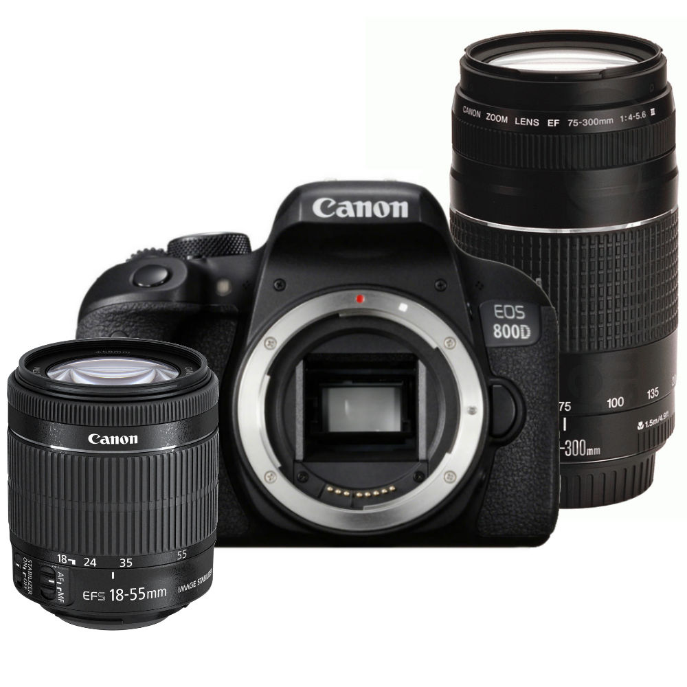 Canon EOS 800D + 18-55mm iS STM + 75-300mm III Canon EOS 800D + 18-55mm iS STM + 75-300mm III