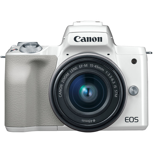 Canon EOS M50 wit + 15-45mm IS STM zilver Canon EOS M50 wit + 15-45mm IS STM zilver