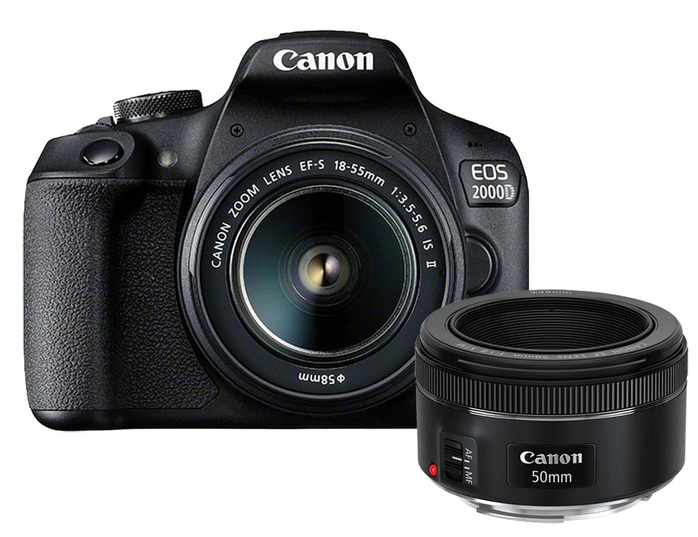 Canon EOS 2000D + 18-55mm IS II + 50mm F/1.8 STM Canon EOS 2000D + 18-55mm IS II + 50mm F/1.8 STM