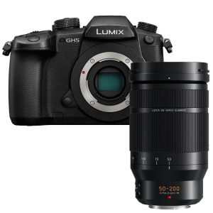 Panasonic Lumix DC-GH5 zwart + 50-200mm Leica DG Vario Elmarit