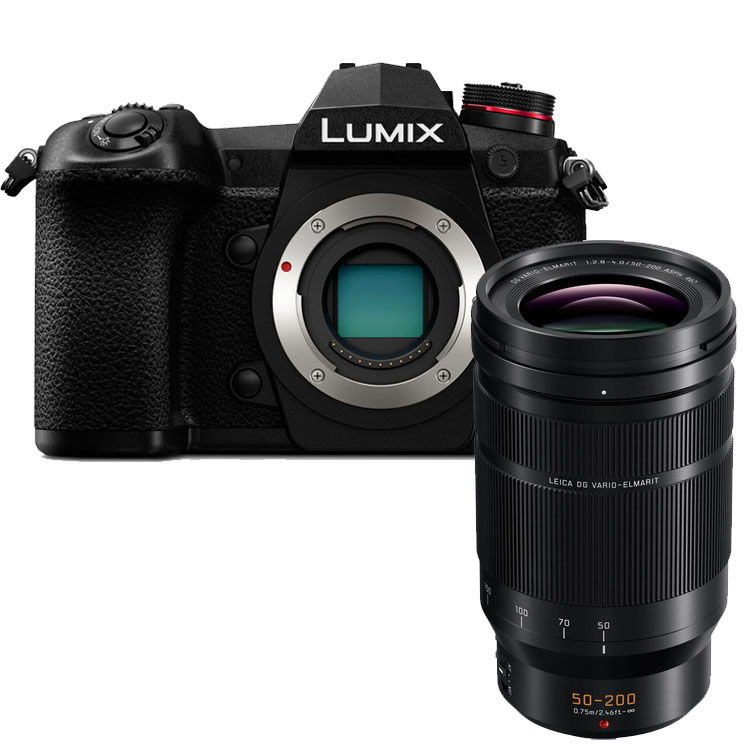 Panasonic Lumix DC-G9 zwart + 50-200mm Leica DG Vario Elmarit Panasonic Lumix DC-G9 zwart + 50-200mm Leica DG Vario Elmarit