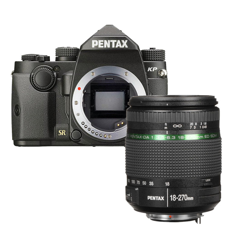 Pentax KP zwart + 18-270mm F/3.5-6.3 ED SDM Pentax KP zwart + 18-270mm F/3.5-6.3 ED SDM