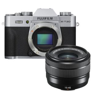 Fujifilm X-T20 zilver + 15-45mm OIS PZ zwart