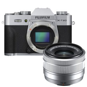 Fujifilm X-T20 zilver + 15-45mm OIS PZ zilver