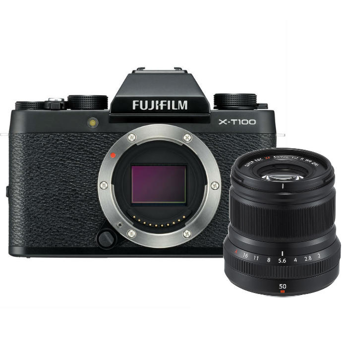 Fujifilm X-T100 + 50mm F/2.0 zwart Fujifilm X-T100 + 50mm F/2.0 zwart