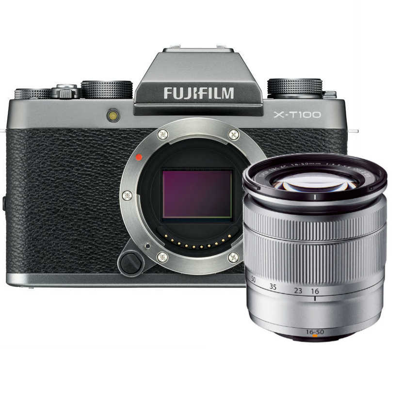 Fujifilm X-T100 + 16-50mm OIS II zilver Fujifilm X-T100 + 16-50mm OIS II zilver