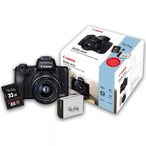 Canon EOS M50 + 15-45mm zwart Peter Hadley Kit