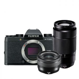 Fujifilm X-T100 zwart + 15-45mm OIS PZ + 50-230mm OIS II