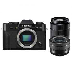 Fujifilm X-T20 zwart + XC 15-45mm + XC 50-230mm
