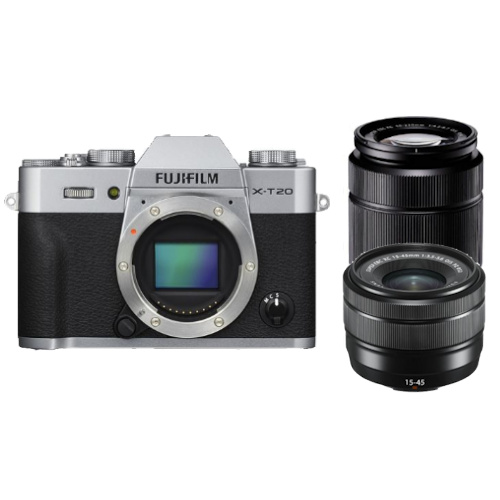 Fujifilm X-T20 zilver + XC 15-45mm + XC 50-230mm Fujifilm X-T20 zilver + XC 15-45mm + XC 50-230mm