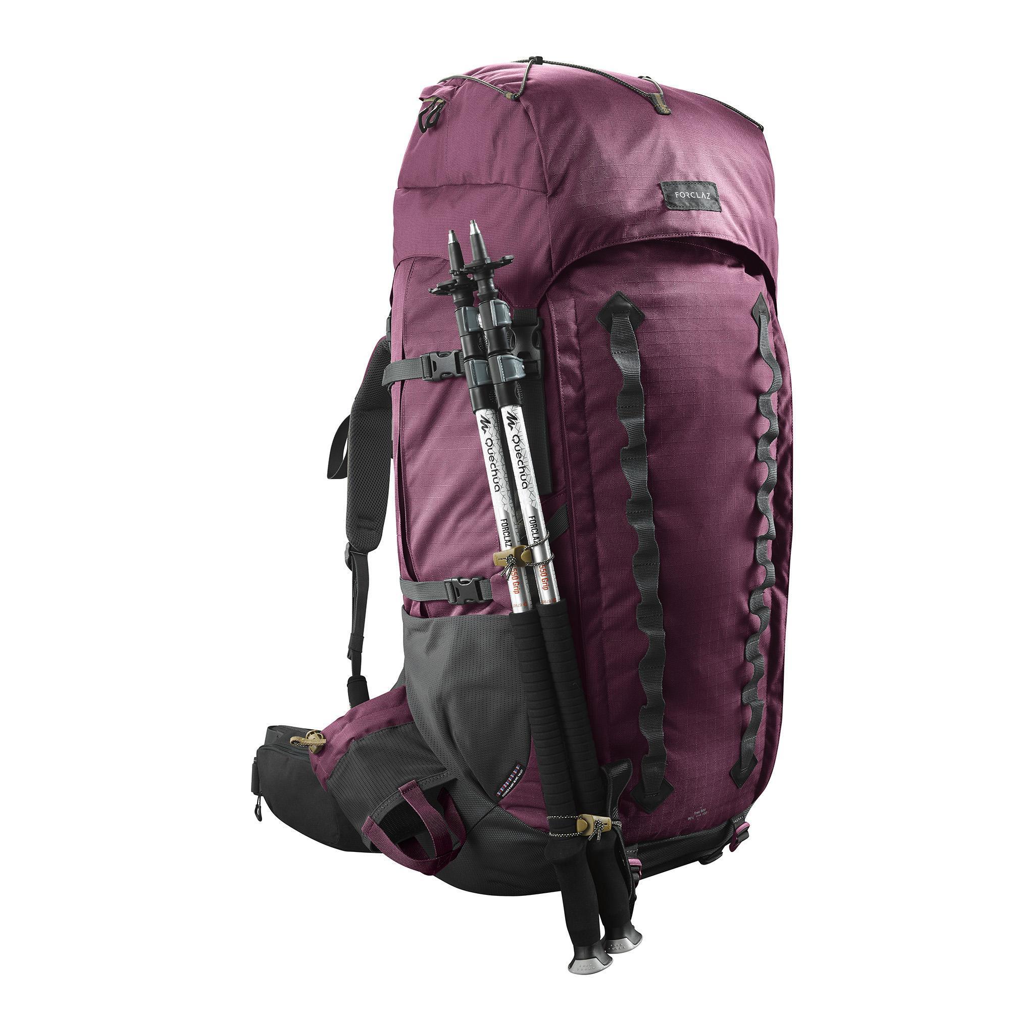 Bergsport-rugzak-voor-dames-Trek-900-70-l-10-l-Symbium-bordeaux