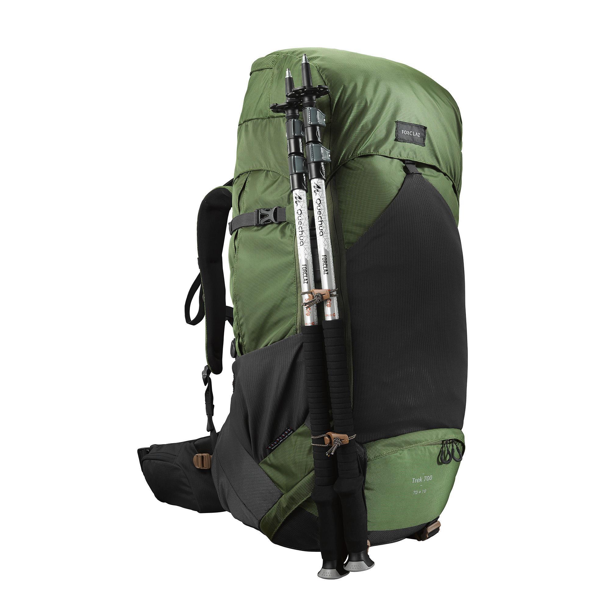 Bergsport-rugzak-voor-heren-Trek-500-70-l-10-l-groen