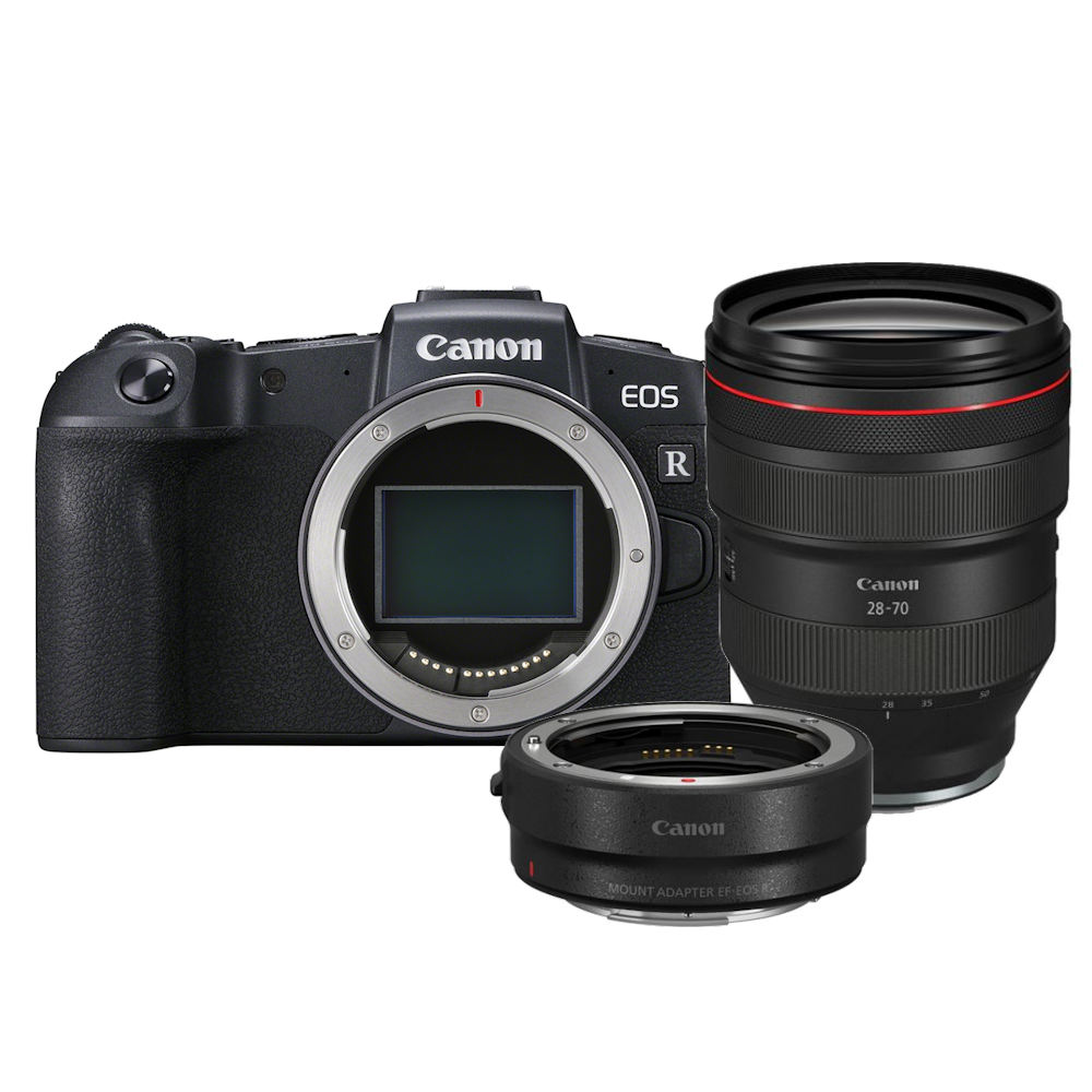 Canon EOS RP Body + EF - RF Mount Adapter + RF 28-70mm F/2L USM Canon EOS RP Body + EF - RF Mount Adapter + RF 28-70mm F/2L USM