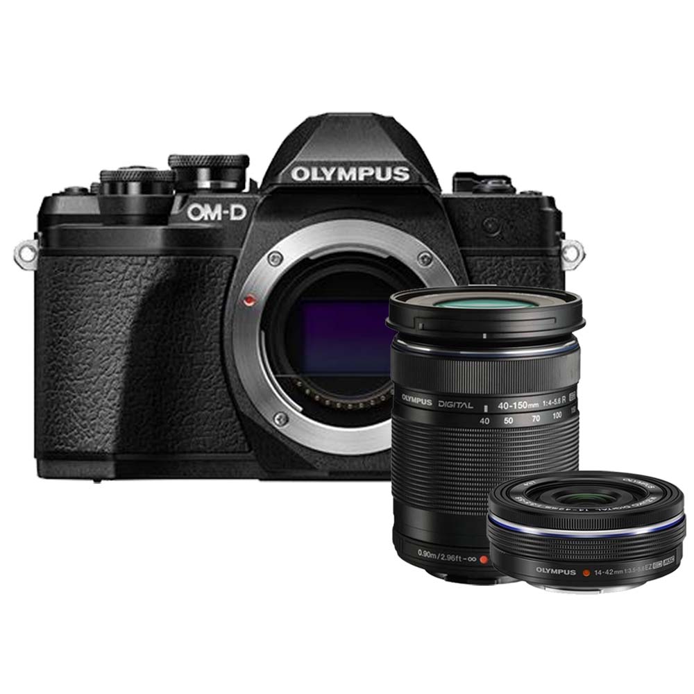 Olympus OM-D E-M10 mark III zwart + 14-42mm EZ zwart + 40-150mm R zwart Olympus OM-D E-M10 mark III zwart + 14-42mm EZ zwart + 40-150mm R zwart
